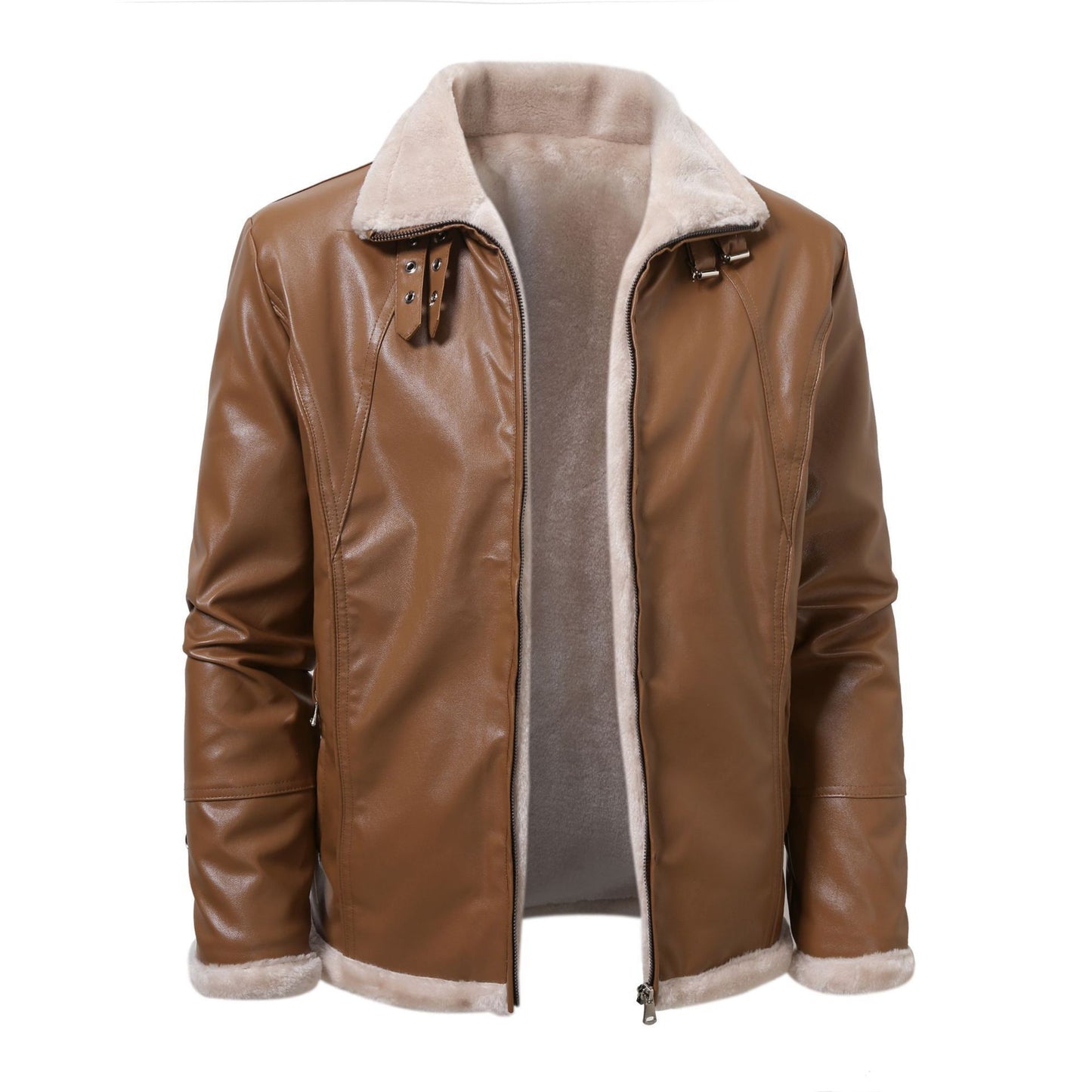 padded leather jacket