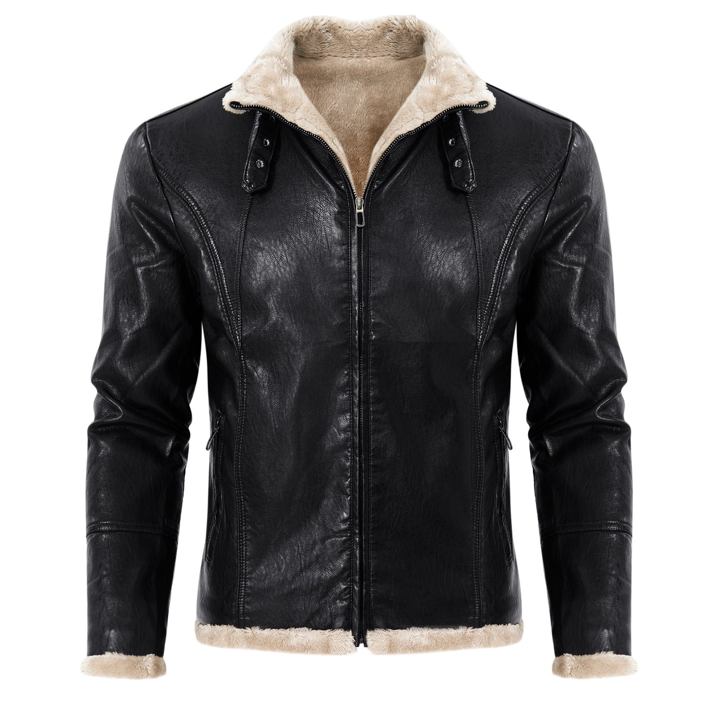 padded leather jacket
