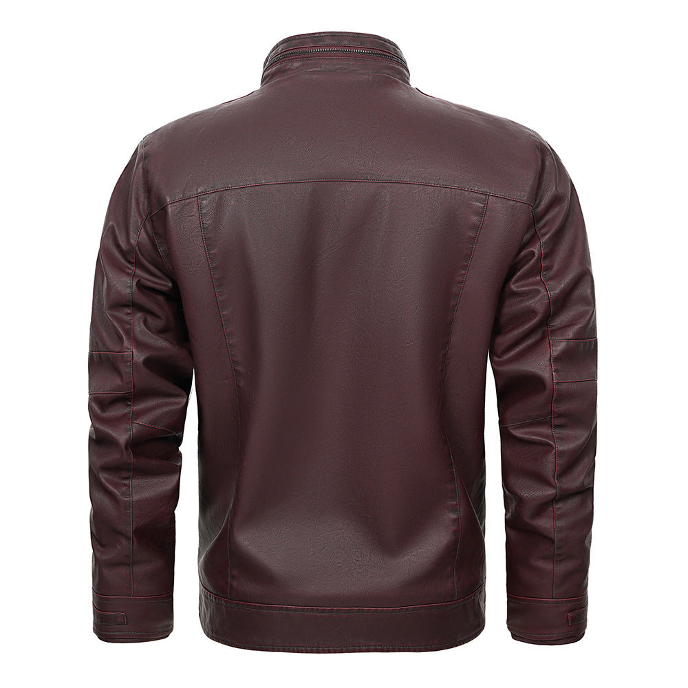 Wine Red Leather Jacket