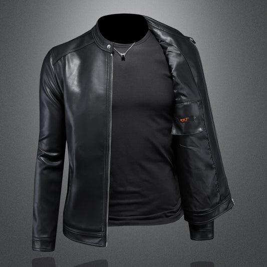 Smooth Leather Jacket Slim