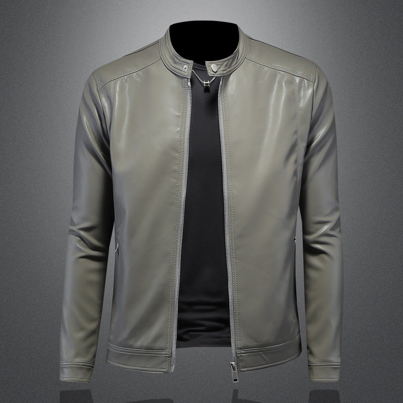 Smooth Leather Jacket Slim