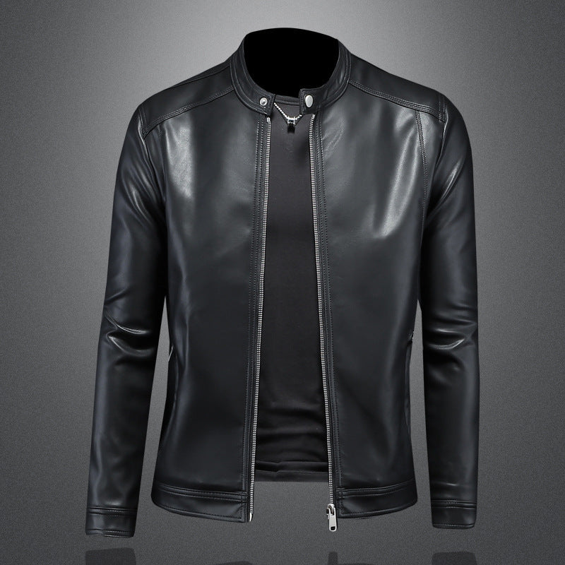 Smooth Leather Jacket Slim