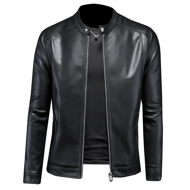 Smooth Leather Jacket Slim